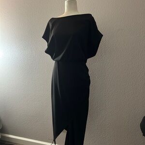 New York & Company Asymmetrical Black Dress